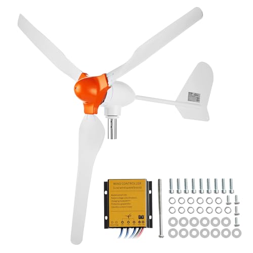 VEVOR 800W Wind Turbine Generator, 12V Wind-Turbine Kit, 3-Blade Power Generator with MPPT Controller & 2.5m/s Startup Speed, Suitable for Home, Farm, RVs, Boats (Tower Pole Not Included) - style: 12V 800W 3-Blade