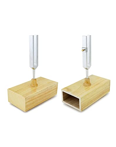 QWORK Tuning Fork 440HZ, 2 Pcs Singing Tone Tuning Set, Steel Tuning Forks with Wood Resonator Box for Various Experiments