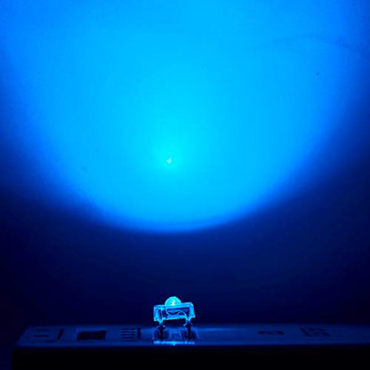 CHANZON 100 pcs 3mm Piranha Superflux Blue LED Diode Lights (DC 3V 20mA) - color: D) Blue (100pcs)