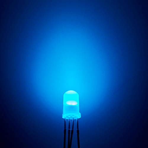 CHANZON 100 pcs 5mm RGB Multicolor Diffused LED Diode Lights Common Cathode - color: M) Rgb (Common Cathode) (100pcs)