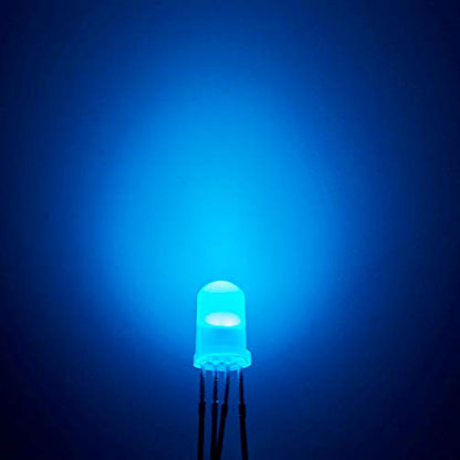 CHANZON 100 pcs 5mm RGB Multicolor Diffused LED Diode Lights Common Cathode - color: M) Rgb (Common Cathode) (100pcs)