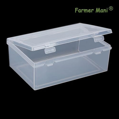 2 Pcs Rectangle Clear Plastic Beads Storage Containers Box (6.22x4.09x2.28inch) with Lid for Collecting Small Items, Beads, Game Pieces, Business Cards, Crafts Accessories - size: 6.22 x 4.09 x 2.28 Inch