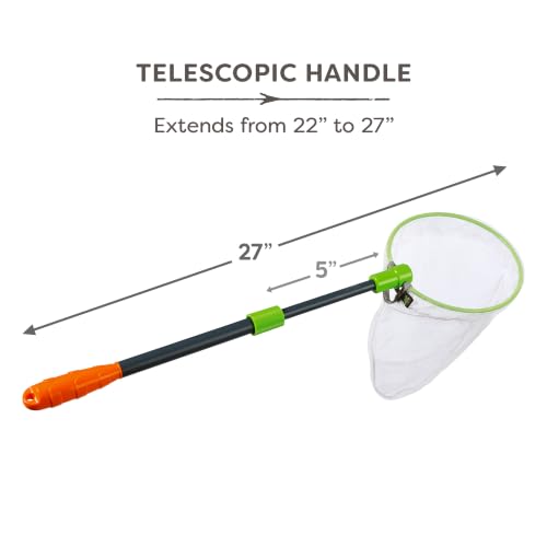 HABA Terra Kids Scoop Net – Bug Catcher for Kids with Telescopic Handle, Fun & Durable Outdoor Play Toys & Science Toys for Bug Catching & Exploring Nature for 5+ Year Olds