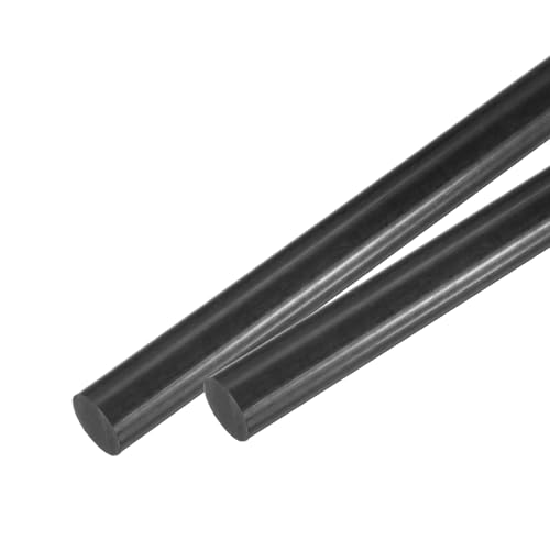 MECCANIXITY ABS Plastic Rod 15mm x 400mm Black Pack of 2 Pcs - color: Black, size: 15mm x 400mm