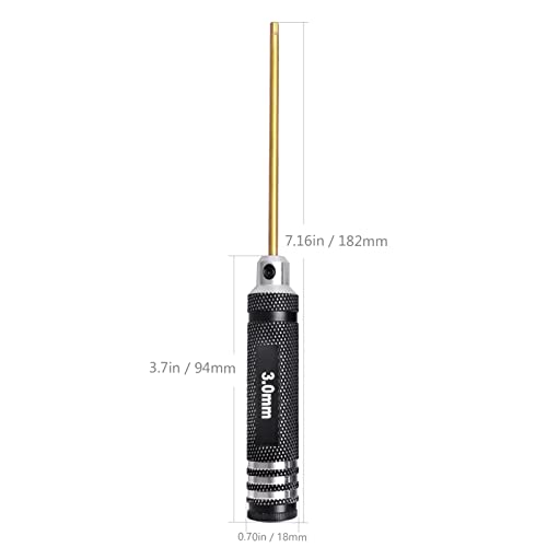 HobbyPark Hex Driver Set Allen Screwdriver Kit Titanium 0.9mm/1.27mm/1.3mm/1.5mm/2.0mm/2.5mm/3.0mm Small and 17mm Hex Wrench Set RC Car Tools Kit