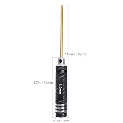 HobbyPark Hex Driver Set Allen Screwdriver Kit Titanium 0.9mm/1.27mm/1.3mm/1.5mm/2.0mm/2.5mm/3.0mm Small and 17mm Hex Wrench Set RC Car Tools Kit