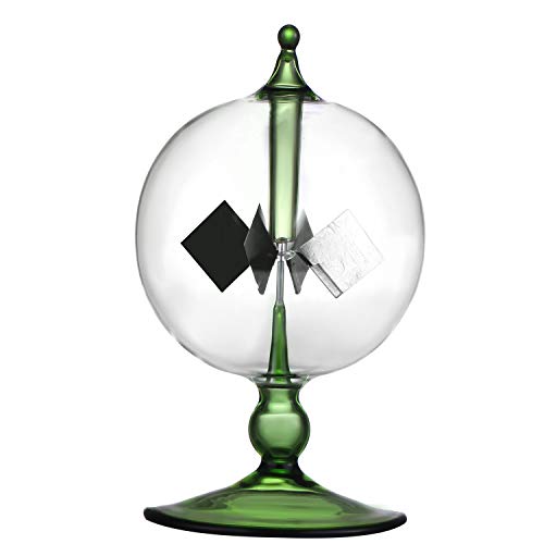 Green Solar Power Radiometer Crookes Solar Energy Spinning Vanes Glass Windmill Gift Home Desk Decoration