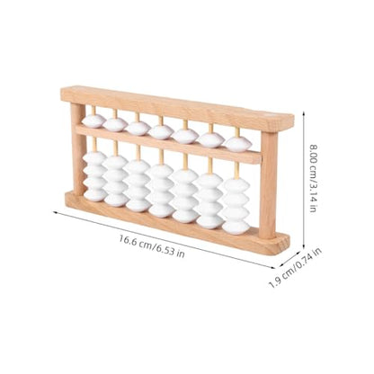 Toddmomy Wooden DIY Abacus 7-Column Learning Abacus for Kids Math Chinese Bead Counting Tool Portable Arithmetic Practice for Early Education Students Home or Classroom Use