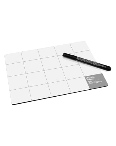 SHOWPIN Professional Magnetic Project Mat: Non-Slip Backing & Dry Erase Pen - size: 10"W x 7.9"H