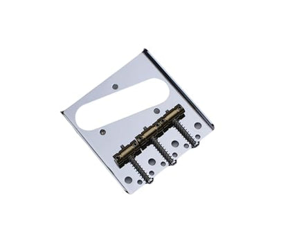 Guyker In-Tune Bridge with Brass Compensated 3-Saddle and Steel Base Plate Compatible with Vintage TL Guitar Chrome GT03 - size: GT03 chrome