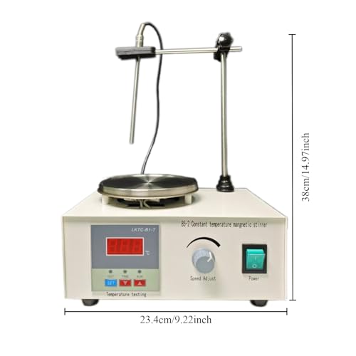 Magnetic Stirrer Hot Plate with Magnetic Stir Bar Heating Power Hot Plate Stirrer with LED Digital Display for Mixing & Stirring in Lab 0-2000RPM Speed Adjusting 1000ml Capacity(110V 200W)
