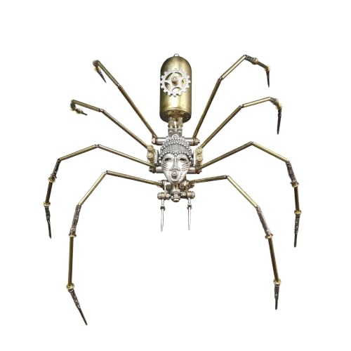 Retro Steampunk Mechanical Insect Craft – 140+ Parts 2-3 Hours Build Time 96% Success Rate 3D Metal Spider Puzzle Unique for 14+ Teens Men Adults Desk Ornament (Frons Spider) - style: Frons Spider