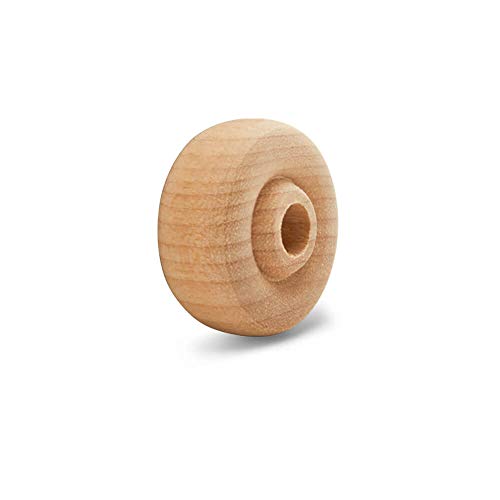 Classic Mini Wooden Wheels, Great for Crafts Too, 1 Inch Diameter, 1/2 Inch Thick, 1/4 Inch Hole, Pack of 25, by Woodpeckers - color: Pack of 25, size: 1 inch, 1/2 inch thick