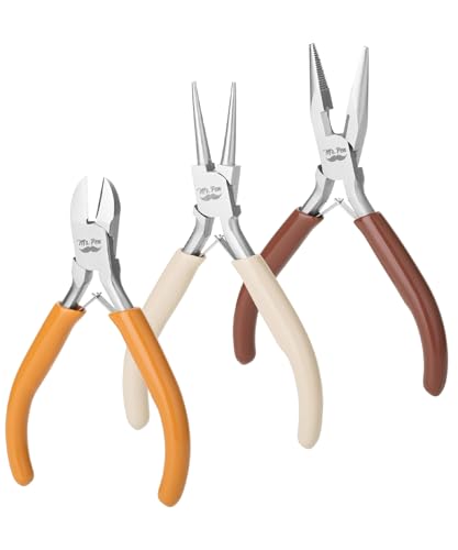 Mr. Pen- Pliers for Jewelry Making, 3 Pack, Chain Nose - color: Autumn