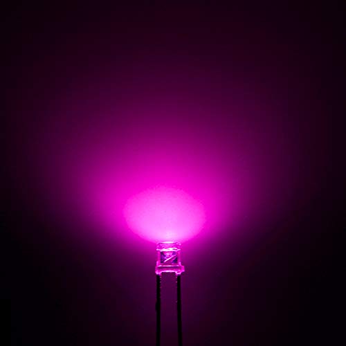 CHANZON 100 pcs 3mm Pink LED Diode Lights(DC 3V 20mA) - color: I) Pink (100pcs)