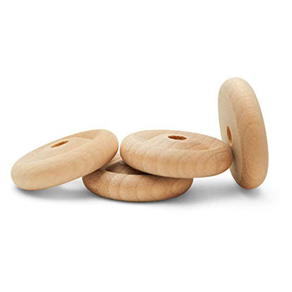 Classic Mini Wooden Wheels, Great for Crafts Too, 1 Inch Diameter, 1/4 Inch Thick, 3/16 Inch Hole, Pack of 50, by Woodpeckers - color: Pack of 50, size: 1 inch, 1/4 inch thick