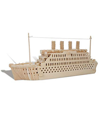 Puzzled 3D Puzzle Titanic Wood Craft Model Construction Kit, 178 Pieces