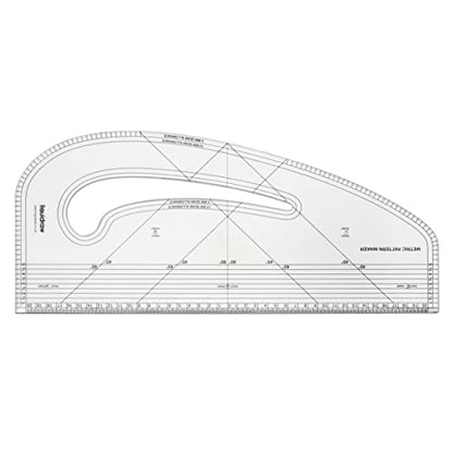 Liquidraw Pattern Maker Ruler, Clear Acrylic, 16.9 x 7.5in - style: Pattern Maker