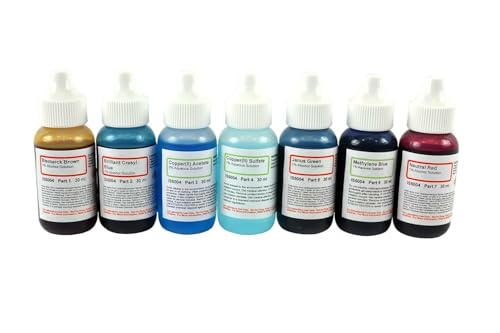 AmScope SK-6 Vital Stain Kit, 7 Bottle Set, 6 Different Stains for - style: SK-6