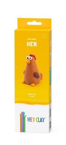 HEY CLAY Modeling Air-Dry Clay Kit for Kids Creative Gift Age 3+ (3 cans) - color: Hen