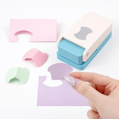 Tab Punch, Tab Puncher for Paper Crafts, DIY Index Tabs Puncher Loose Leaf Separator Label Punches for Planner Inserts, Bible Tabs, Journaling DIY Scrapbooking Notebook Handmade Craft Project - color: 1.5" Round Tab Punch