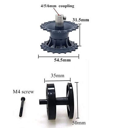 Premium Robot Tracked Car Chassis Kits with 2pcs DC Motor, Caterpillar Moving Robotic Tank Platform with 2pcs Tracks for Arduino Raspberry Pie Microbit Python DIY