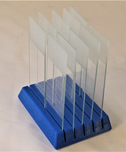 Microscope Slides Stand, Drying Rack for Standard Slide, Lab Rest, Holder, Bench Display (10 Slides, Pack of 2)