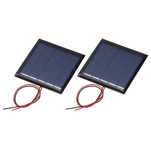 MECCANIXITY 2Pcs 2.5V 0.25W 100mA Mini Solar Panels with Cable - style: 2.5V 0.25W 100mA