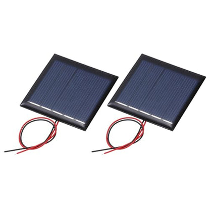 MECCANIXITY 2Pcs 2.5V 0.25W 100mA Mini Solar Panels with Cable - style: 2.5V 0.25W 100mA