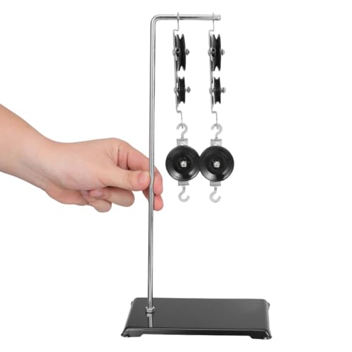 Housoutil Pulley Block Set Physics Lab Science Kit Experiments, 13.4 Inch Physics Experiment Kit, Block and Tackle Pulley System for Science Project, Educational Laboratory Mechanics Equipment