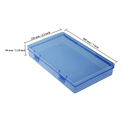 Goodma Rectangular Plastic Storage Boxes, Blue, 7.1 x 4.3 x 1.2 inch - color: Blue, size: 7.1 x 4.3 x 1.2 in