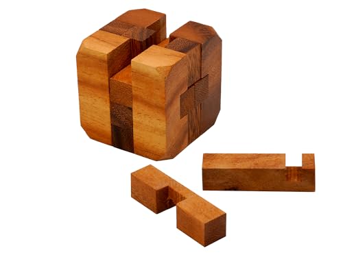 BSIRI Games Gifts and Brain Teaser Puzzles for Adults Classic Diamond Cube Puzzle Wooden 3D Puzzle Games to Challenge Mind for Fun and Educational Game