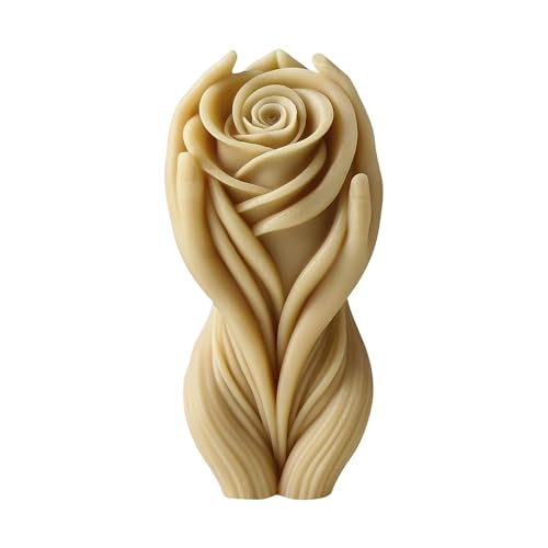 Flower Body Candle Resin Mold - Resin Casting Silicone Molds for Home Decor & Candle Making Wave Spiral Mold - color: jh-flower-5222