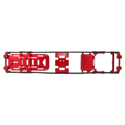 1/10 RC Crawler Metal Chassis Kit for Axial SCX10 II Rock Off Road Truck - color: Red