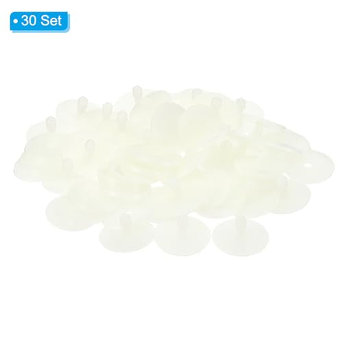 PATIKIL 35mm Doll Joints, 30 Set Plastic Removable Animal Joints Connector Engage Bolt for Bear Limbs Making Head Joints DIY Crafts Accessories, White - size: 35mm
