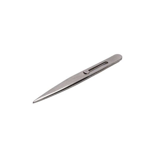 HURON Tweezers, Straight 4.7" Pointed Slide Lock (1/3/10 pc) (1 pc) - style: Straight, Pointed Slide Lock, 4.7"