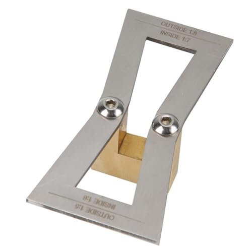 with 1:5/1:6/1:7/1:8 Slopes - Brass and Stainless Steel Scribing Gauge for Woodworking Board Splicing and Right Angle Connections(Without Scale) - size: Without Scale