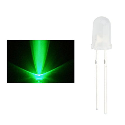 100 Pieces Diffused LED Diode Emitting Lights for High Intensity Super Bright Lighting Bulb Electronics Components Lamp Diodes Green 5mm - color: K)green(100pcs)