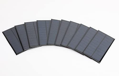 5V Micro Solar Panels, 10PCS 5V 200MA Solar Cells Kit 110mmx60mm - size: 5V10P