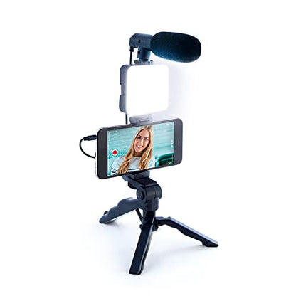 Canal Toys New Studio Creator Podcast & Vlogging Kit – Record Your own podcasts and Vlogs Like Your Favorite influencers! Fold-up Tripod, LED Light & Microphone. Ages 8+ - style: Podcast & Vlogging Kit