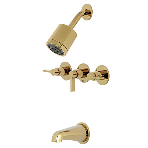 Kingston KBX8132NDL Tub and Shower Faucet, Polished Brass - color: Polished Brass