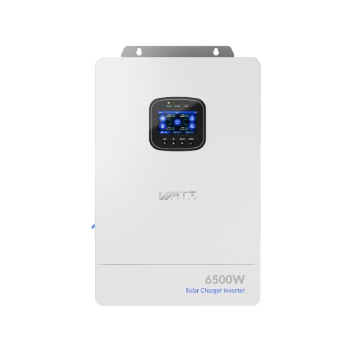 WattCycle 6500W 48V Hybrid Inverter, Solar Charger Pure Sine Wave - size: 48V 6k5W All-in-one Hybrid Inverter