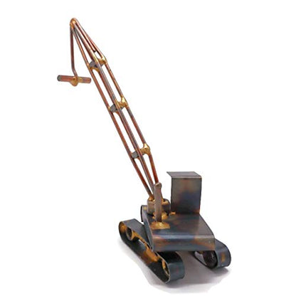 Track Crane Collectible Handmade Metal Art Figurine, Desk Accessories, Trophy, Boss Gift, Home Office Décor, Construction Worker Gift - style: Track Crane