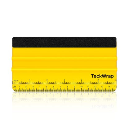 TECKWRAP Felt Squeegee Scraper Tool for Vinyl, Yellow, 6"x2.9" - color: 1pcs Yellow