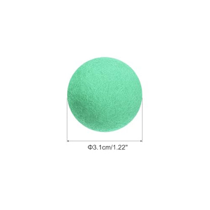 PATIKIL Wool Felt Balls Beads Wool Felting Pom 3.1cm 31mm Light Green for Home Crafts Handcrafts Project DIY Pack of 10 - color: Light Green