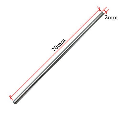 EUDAX 100Pcs STEM Toys Shaft Round Rod Axles for DIY Toy RC Car Boat Helicopter Model Part (2mmx70mm) - style: 2mmx70mm