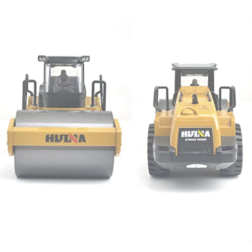 Ailejia 1/50 Scale Diecast Road Roller Toy Models Construction Vehicle Model Grader Engineering Road Planer Vehicle Toys for Kids (Road Roller) - color: Road Roller