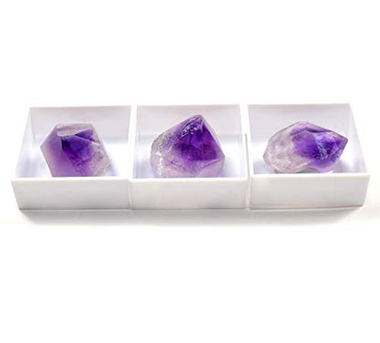 HQRP 45 Carat Purple Amethyst Point in Box Natural Sparkling Quartz Crystal Collectible Mineral Gemstone Spesimen - Morocco (1PC) - color: Purple Amethyst