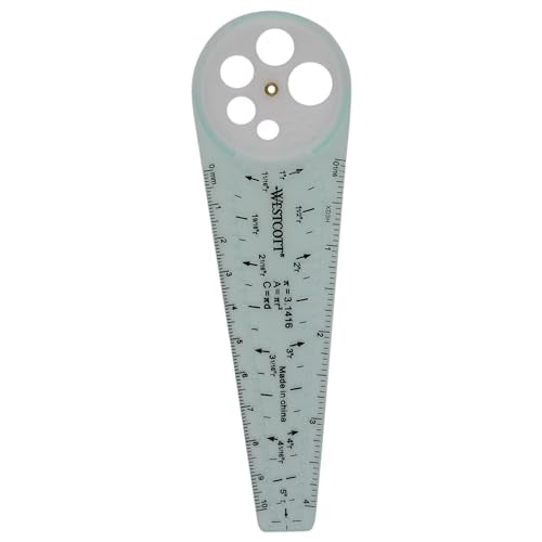 Westcott 00516 Safety Compass for Geometry, Drafting, Classrooms, Crafters and Artists, Shatterproof, Translucent Drawing Compass Creates Perfect Circles from 1/4-Inch to 10 Inches - size: Safety Compass