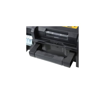 DEWALT Tool Box TSTAK II, 13 In. Flat Top Tool Storage Case, Stackable Organizer Hard Case Portable Toolbox, Heavy Duty, Holds Up To 66 lbs (DWST17807) (Pack of 4) - size: 1 Count (Pack of 4)